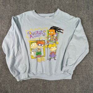 Nickelodeon Rugrats Graphic Crewneck Sweatshirt Light Blue Girls L 11-13